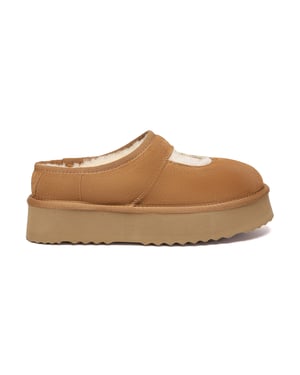 EVER AU Dames pantoffels met plateauzool – Plumed