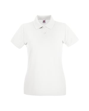 Fruit of the Loom Dames/Dames Katoen Piqué Lady Fit Poloshirt (Wit)