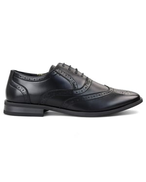 Zwarte klassieke Brogue Derby Oxford-schoenen voor heren