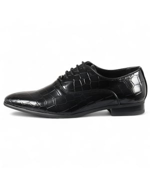 Zwarte klassieke Oxford Derby-veterschoenen voor heren