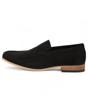 Zwarte suède loafers voor heren, lichtgewicht instappers en casual schoenen