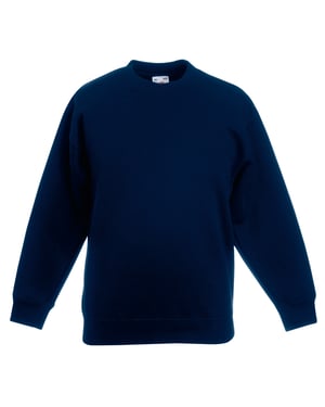 Fruit Of The Loom Kids Unisex klassieke 80/20 set-in sweater (Donker Marine)