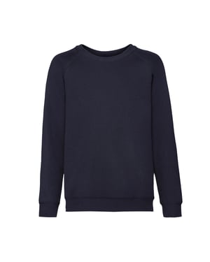 Fruit of the Loom Klassiek Raglan Sweatshirt voor kinderen/Kinderen (Deep Navy)