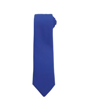 Premier Effen polyester stropdas (Koningsblauw)