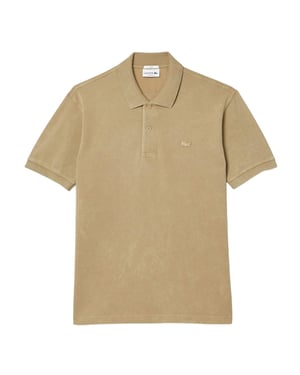 Lacoste Unisex Volwassen Orginal L.12.12 Gewassen Klassieke Polo Shirt (Beige)