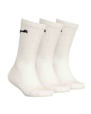 Puma Kinder/Kinder Logo Crew Sokken (Pak van 3) (Wit)