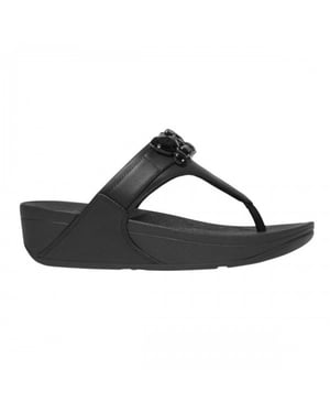 Fit Flop Dames/Dames Lulu Leren Sandalen (Zwart)