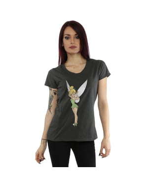 Disney Dames/Dames Klassiek Tinkerbell Katoenen T-Shirt (Licht Grafiet)