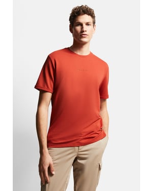 Bugatti Herren T-shirt met discrete bugatti-opdruk