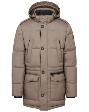 Bugatti Herren Gewatteerde parka met opstaande kraag