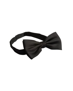 Premier Effen Polyester Strik (Zwart)