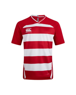 Canterbury Heren Evader Hooped Vapodri Jersey (Vlag Rood)