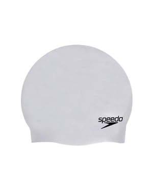 Speedo Unisex Adult 3D Silicone Swim Cap voor volwassenen (Zilver)