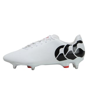 Canterbury Unisex Adult Speed Raze Zachte Grond Rugbyschoenen (Wit, Zwart, Rood)