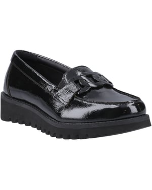 Hush Puppies Francis Loafer Patent Meisjes Zwarte Leren Mocassins