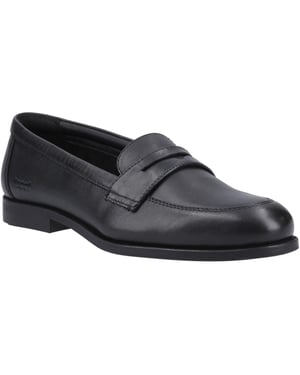 Pod Islay Meisjes Zwarte Leren Mocassins