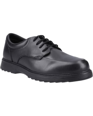Hush Puppies Romeo Leren Zwarte Schoenen Voor Jongens