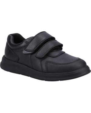Hush Puppies Ryan SNR Leren Zwarte Schoenen Voor Jongens