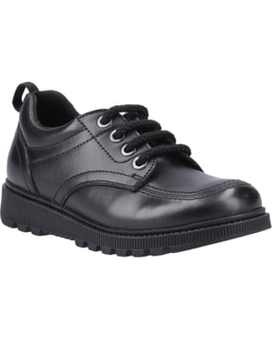 Hush Puppies Keeley Meisjes Zwarte Veterschoenen Van Leer