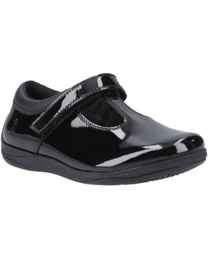 Hush Puppies Caitlin T-Bar Meisjes Zwart Leren Schoenen