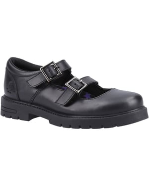 Hush Puppies Ella Junior Meisjes Zwart Leren Schoenen