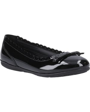Hush Puppies Lillie Ballerina Patent Leren Zwarte Ballerina's Voor Meisjes