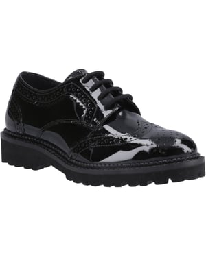 Hush Puppies Gabi Lace Up Meisjes Zwart Leren Brogues
