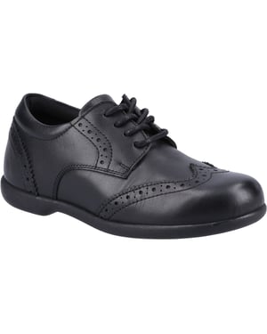 Hush Puppies Bridget JNR Meisjes Zwart Leren Brogues