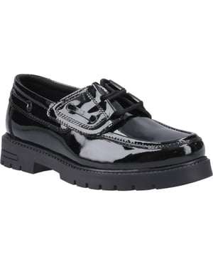 Hush Puppies Lucy Meisjes Zwart Leren Bootschoenen