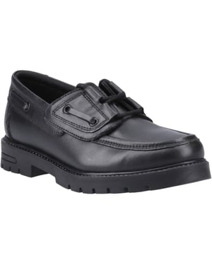Hush Puppies Lucy Meisjes Zwart Leren Bootschoenen