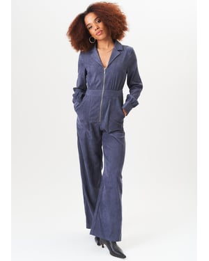 Jumpsuit met lange mouwen en koordjes aan de voorkant