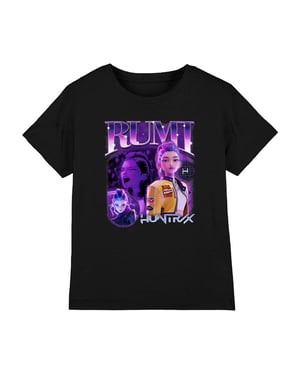 K-Pop Demon Hunters Kinderen Huntr/X Rumi T-Shirt (Zwart/Zwart)