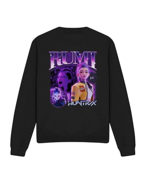 K-Pop Demon Hunters Unisex volwassen Huntr/X Rumi Bootleg Sweatshirt (Zwart)