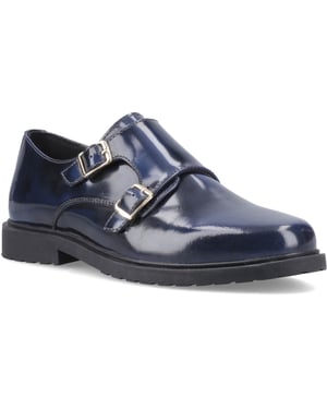 Hush Puppies Verity Hi-Shine Leder Dames Navy Schoenen