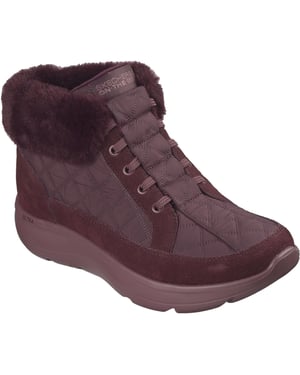 Skechers On-The-Go Encore Elisa Textiel Dames Burgundy Winter Enkellaarsjes