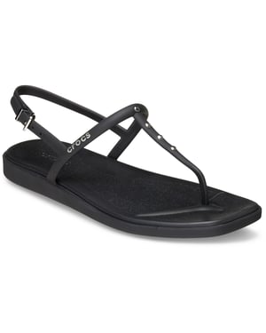 Crocs Miami Studded Thong Flip Thermoplastische Dames Zwarte Sandalen