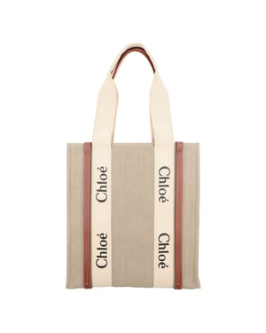 Woody stof- en leren tas