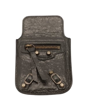 Balenciaga Telefoonhoesje in Zwart Leer