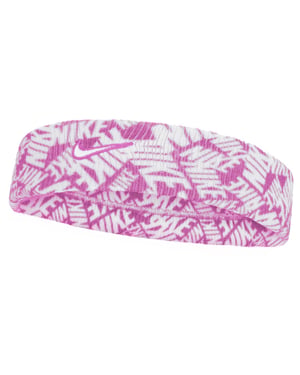 Nike Klassieke Swoosh Dri-FIT Hoofdband (Roze/Wit)