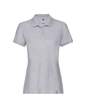 Fruit Of The Loom Vrouwen Dames-Fit Premium Poloshirt Met Korte Mouwen (Atletische Heide Grijs)