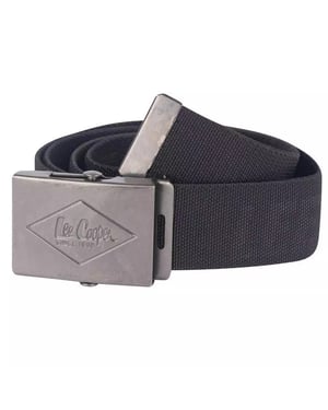 Lee Cooper Slijtvaste riem van geweven band (Zwart)