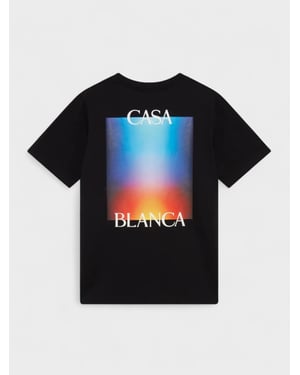 Casablanca Gradient Stacked Logo Zwart T-shirt