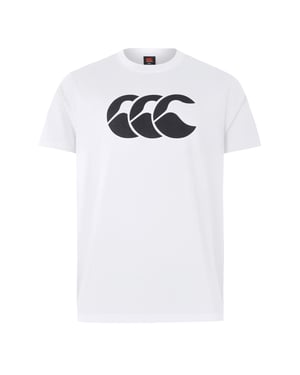 Canterbury Herenlogo T-Shirt (Wit/zwart)