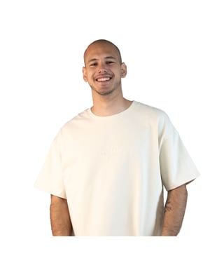 Heren-T-shirt met oversized korte mouwen 3900