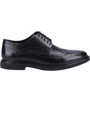 Hush Puppies Heren Kingston Leren Brogues (Zwart)