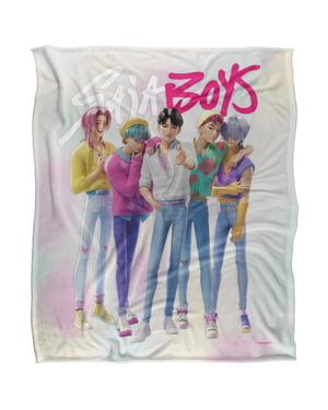 K-Pop Demon Hunters Fleece Saja Jongens Supersoft Gooi (Veelkleurig)
