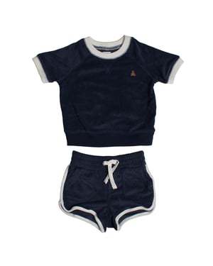 Baby handdoek T-shirt en korte broek set 869450