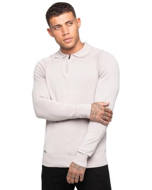 Enzo Milano heren polotrui met halve rits
