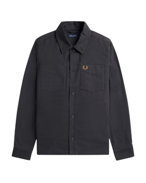 Fred Perry Herringbone Anchor Grey Over Shirtjack