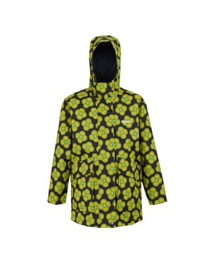 Regatta Waterdichte kinder-/kidsjas Orla Kiely Swing Spinning Flower (Marine)